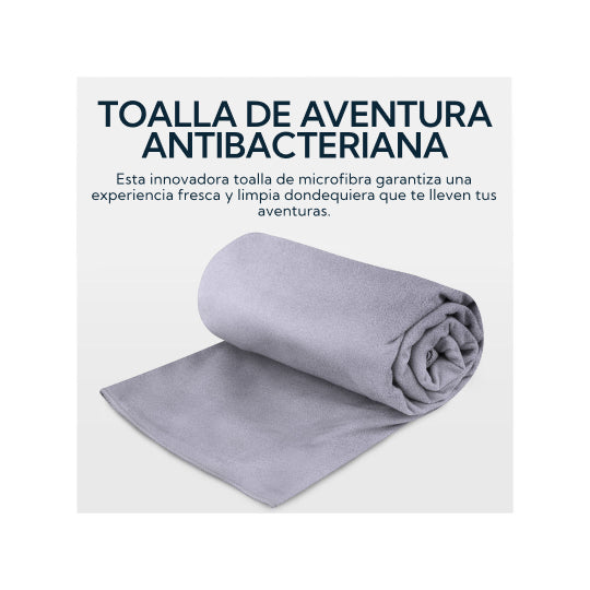Toalla Microfibra Suede Gris