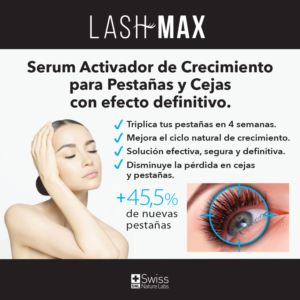 LashMax Serum Crecimiento Pestañas y Cejas