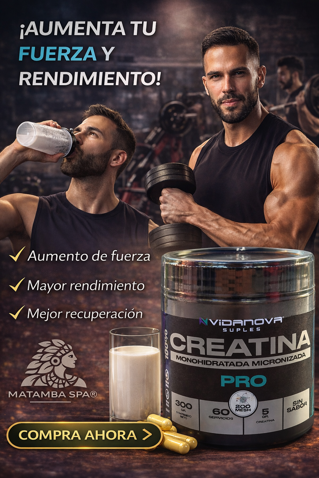 CREATINA MONOHIDRATADA PRO 🏋🏻🤸🏽‍♀️